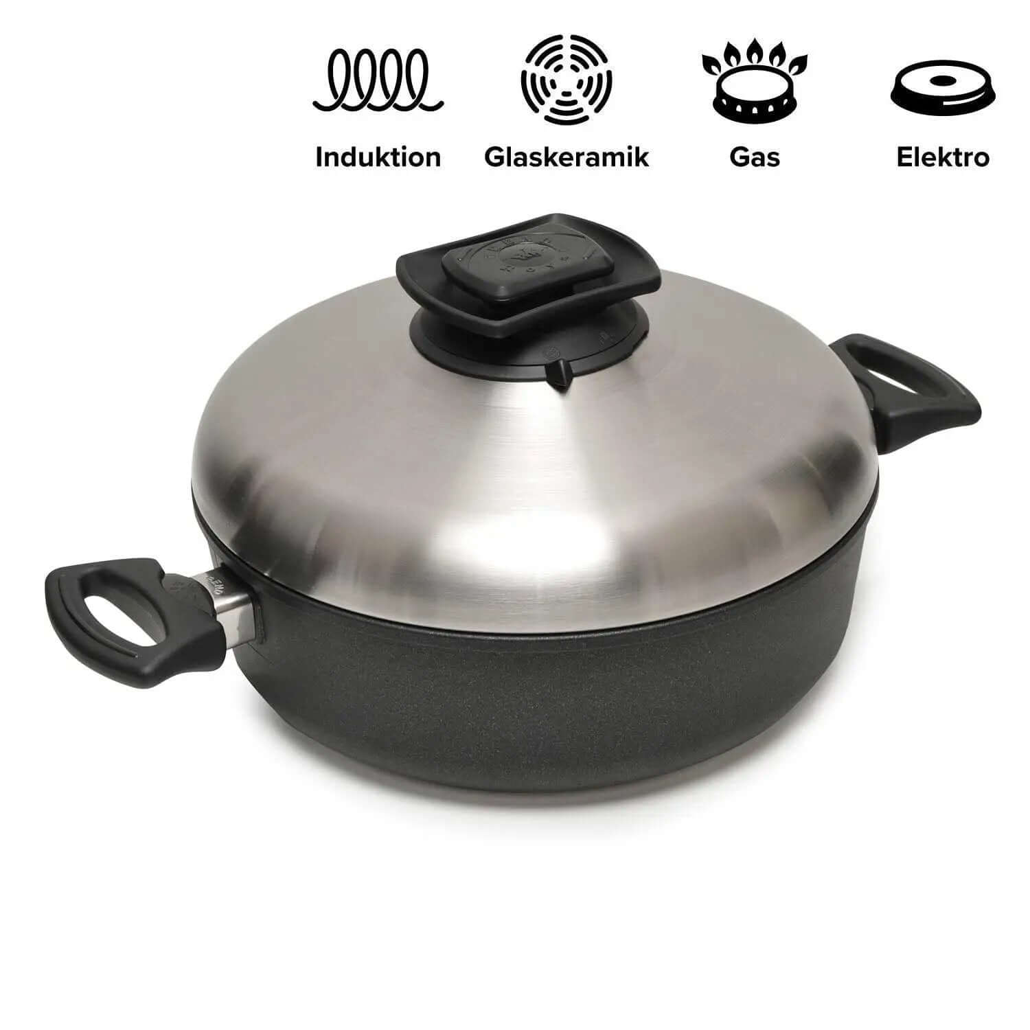 TREND Royal Kasserolle TR528i Induktion & PIDI flott Heißluftdeckel - bei TREND Products kaufen