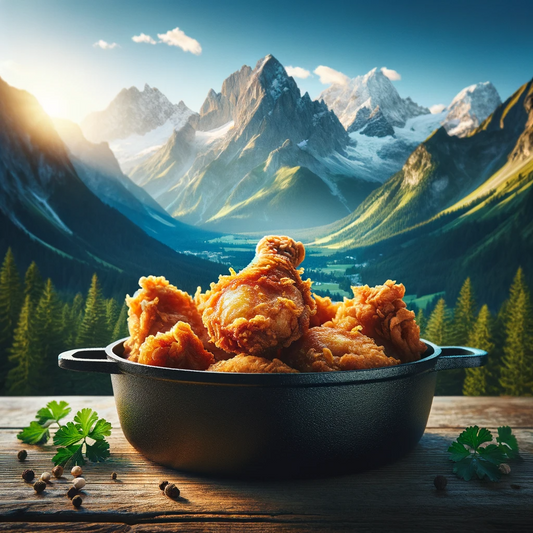 Rezept, Huhn fritieren mit dem TREND Royal PIDI flott Heissluftdeckel