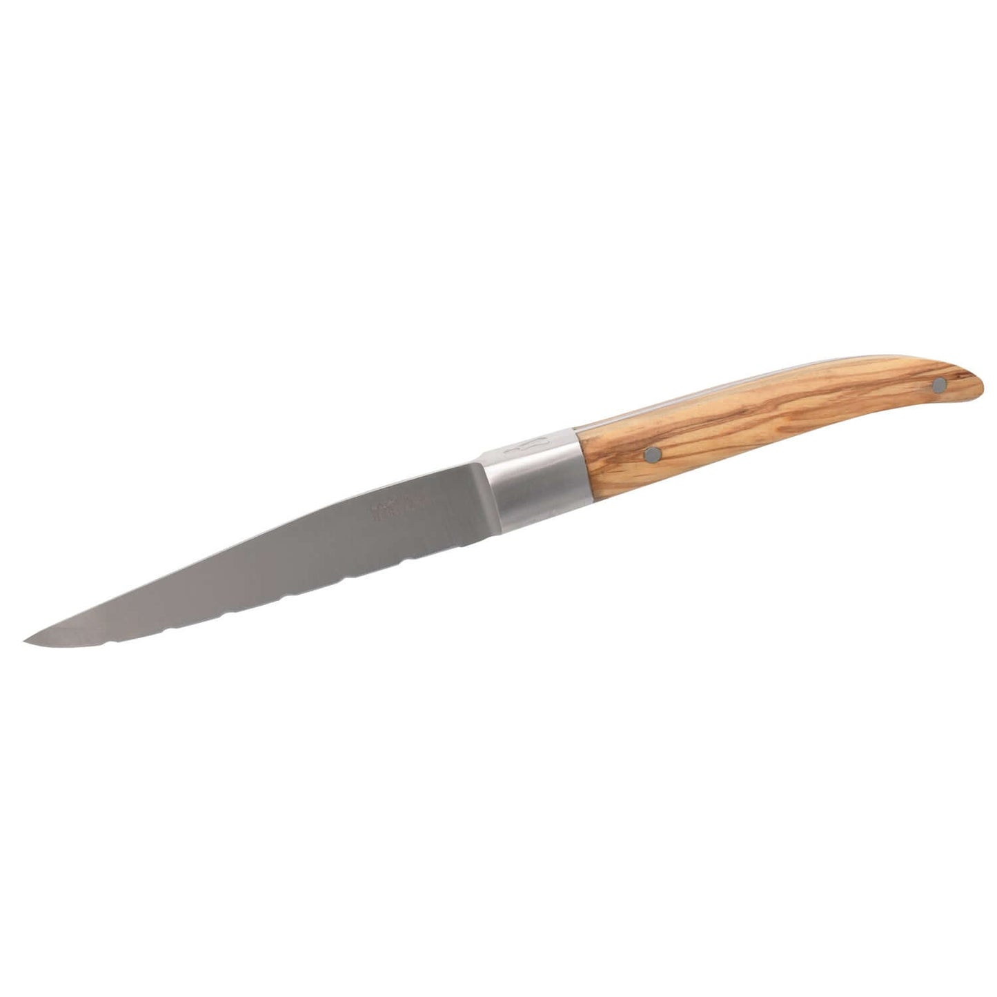 Laguiole Steakmesser mit Griffen aus Olivenholz – Stilvoll & scharf | 4 Stück
