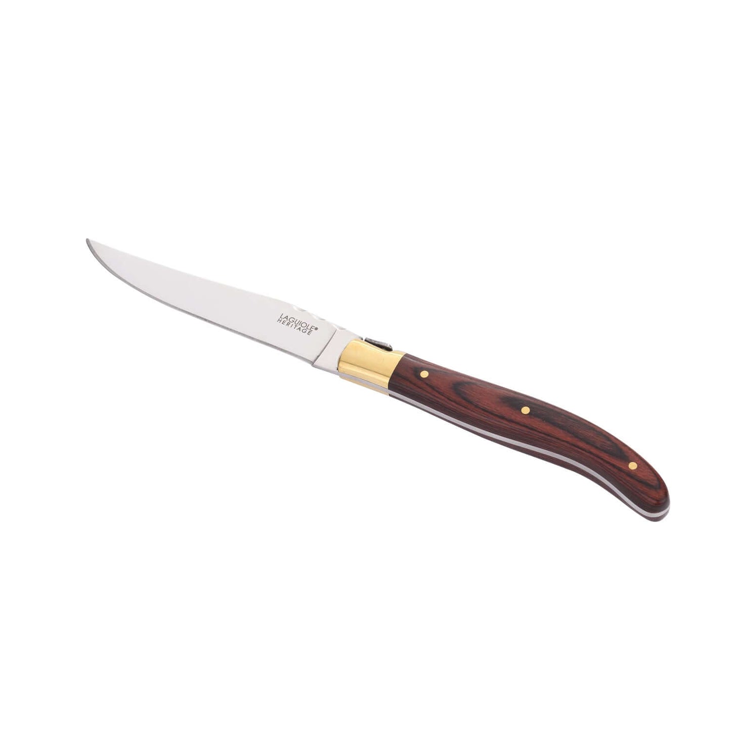 TREND Products präsentiert Laguiole Steakmesser mit hochwertigen Pakkaholzgriffen – 6 Stück im klassischen französischen Design.