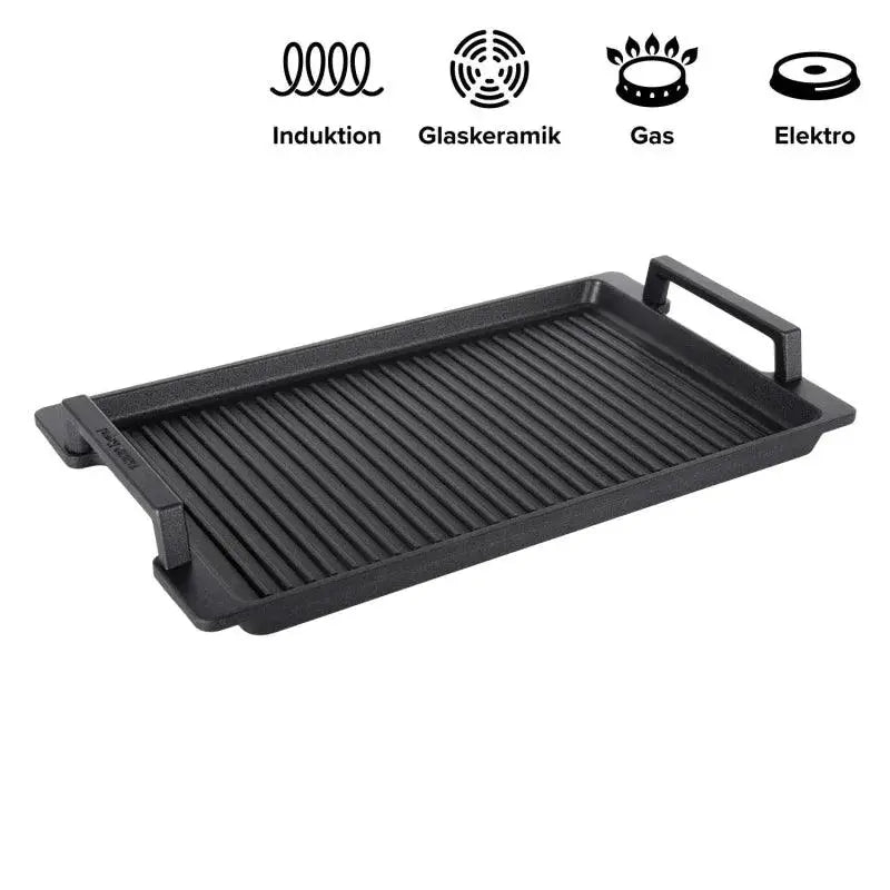 TREND Royal Guss-Grillplatte gerippt - 41 x 24 cm - alle Herdarten - TREND Products AT