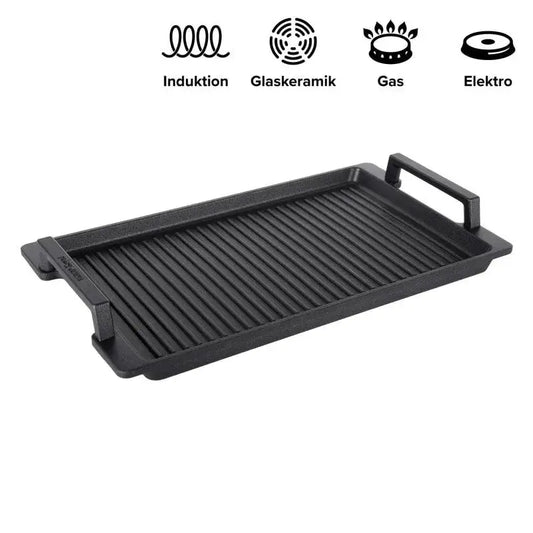 TREND Royal Guss-Grillplatte gerippt - 41 x 24 cm - alle Herdarten - TREND Products AT